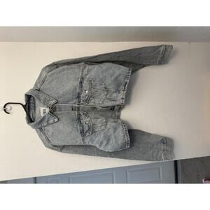 Zara TRF Strass Crop Denim Jacket